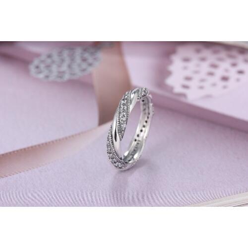 A wholesale Sale Fashion jewelry jewelry Pave Setting charm cross Compatible With Original 925 silver Retro woman Ring Ring