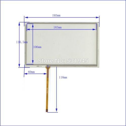 ZhiYuSun NEW 8 Inch TouchScreen193*117 193mm*117mm for industry applications XWT398 GLASS onAT080TN display