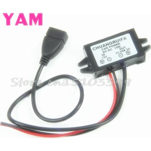 1PC DC DC Converter Module 12V To 5V USB Output Power Adapter New Drop Ship