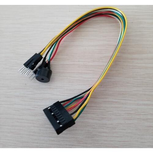 10pcs/lot PC DIY Host Speaker Reset & Power Switch HDD LED Jumper Line Flat Cable Replace Q-Connector For ASUS Mainboard