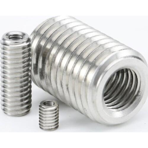 2pcs M2 M2.5 M3 M4 M5 M6 M8 M10 stainless steel 304 inside outside thread Adapter screw wire thread insert sleeve Conversion Nut