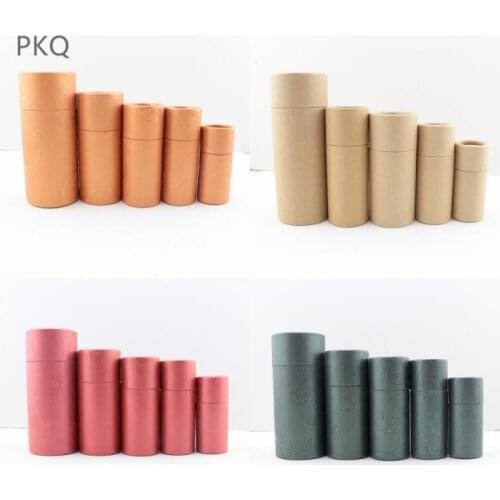 30pcs Kraft Paper Packaging Tube Round Small Cardboard Boxes Glass Dropper Bottle Packaging Box round Brown Tube Box