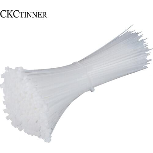 400PCS Nylon Cable Ties 4*200mm White Black Cable Wire Ties Self Locking Zip Ties 200mm Black White