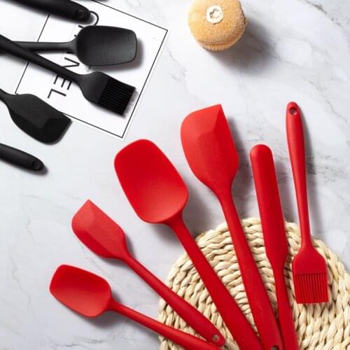 6Pcs Silicone Spatulas Set Heat Resistant Non-stick Baking Utensils Sets for Cooking Baking Mixing Kitchen Supply SAL99