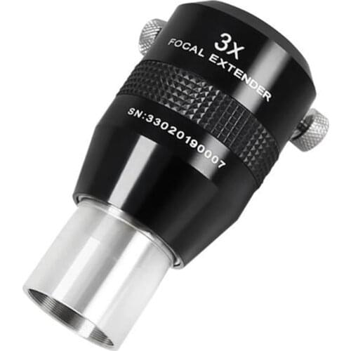 NEW-Maxvision 1.25 Inches 3X Extender Achromatic Astronomical Telescope Accessories Metal HD Barlow Mirror Barlow Lens
