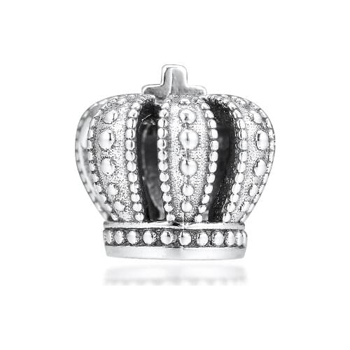 Authentic 925 Sterling Silver Royal Crown Charms Beads for Jewelry Making Fits Original Pandora Bracelet Bijoux Femme Kralen