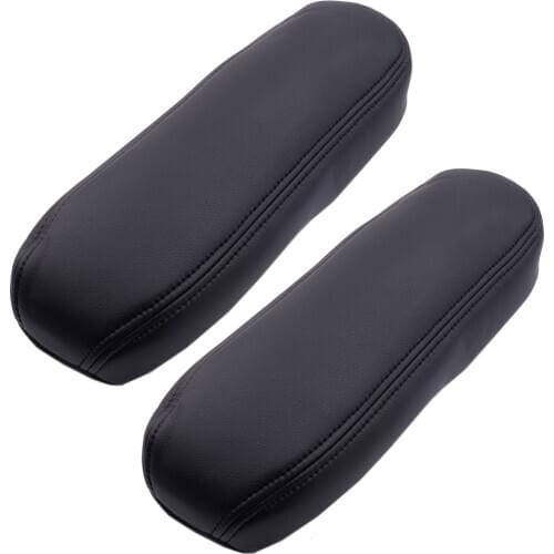 Beler Black 2pcs Microfiber Leather Seat Armrest Cover Fit for Ford F250 F350 Excursion Lariat 1999-2003 2004 2005 2006 2007