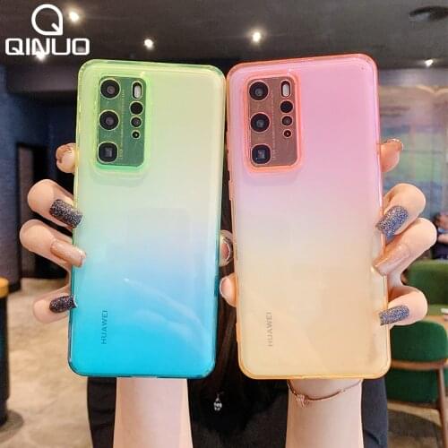 Gradient Candy Color Case For Samsung Galaxy A51 A71 A50 A70 A30S S10 S20 Plus S21 Ultra Note 20 A30 S 10 Soft Transparent Cover