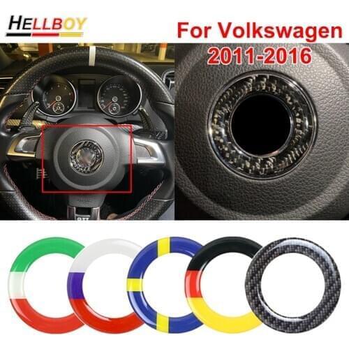 Car Styling Steering Wheel Ring Case For Volkswagen Golf 6 7 Polo CC Tiguan VW Passat Decoration Sticker Cover Accessories