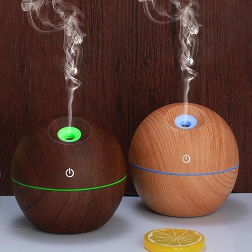 Wooden LED Ultrasonic Aroma Diffuser USB Car Home Air Purifier Air Humidifier Essential oil Aromatherapy Cool Mist Maker