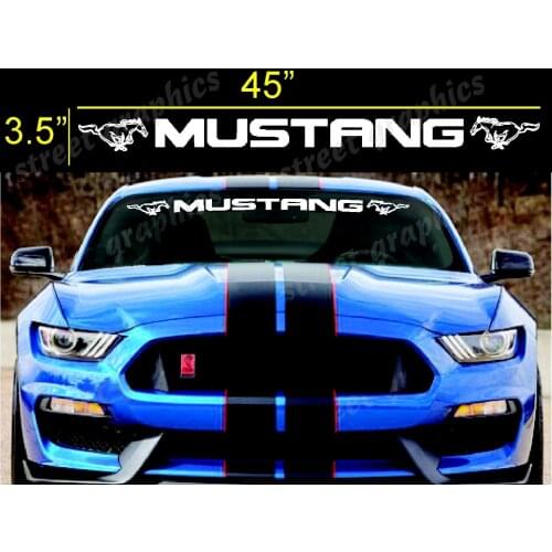 For Ford Mustang Bold text GT windshield logo banner vinyl decal sticker 3.5"x45"