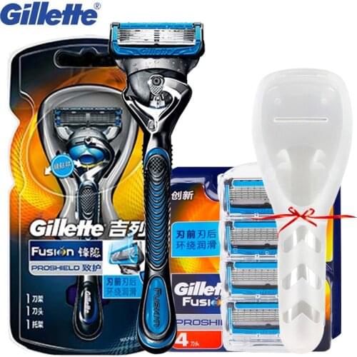 Gillette Fusion Proshield Flexball Shaving Razor Blades Safety Beard Shavers Razors Handle Cassette Sharp Blade Refills For Men