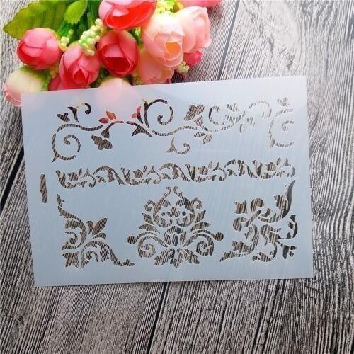 Scrapbooking tool card DIY album masking spray painted template drawing cake stencils laser cut templates Decorate pattern ST57