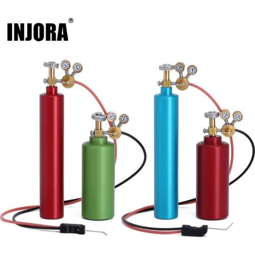 INJORA Metal Mini Oxygen & Acetylene Tank Welding Torch Accessory for 1/10 RC Crawler Car Axial SCX10 90046 Traxxas TRX-4 TRX-6