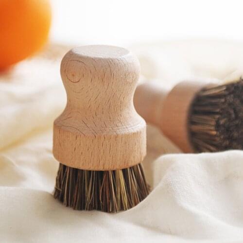 Multifunction Sink Strong Dirt-removing Scrub Brush Wooden Handle Cleaning Brush Dishwashing Brush Kitchen Brush Pot Dish Tools