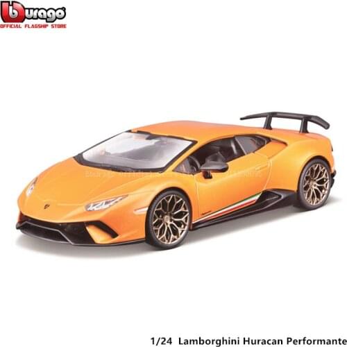 Bburago 1:24 Scale Lamborghini Huracan Performante Alloy Luxury Vehicle Diecast Pull Model Toy Collection Gift