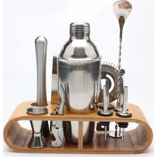 11 PCS Set Cocktail Shaker Boston Stainless Steel Bar Tools Accessories Martini Barware Drink Mixer Party Wine High Quality