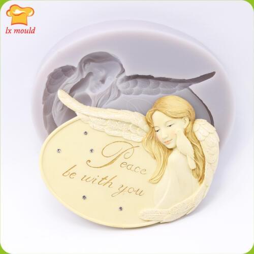 2019 new angel relief silicone mold, relief set mold plaster resin clay