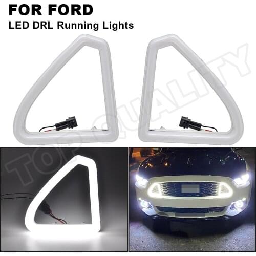 Front Grille DRL LED Running Light Bumper Front Mount Accent Daytime Lamps For Ford Mustang 2015 2016 2017 OEM# FR3Z8200AA