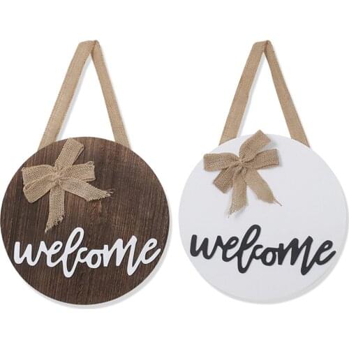 Welcome Signs Hanging Decorative Plaque Wooden Hanging Signs Home Family Door Sign For Farmhouse Home Garden Doorway Decoration