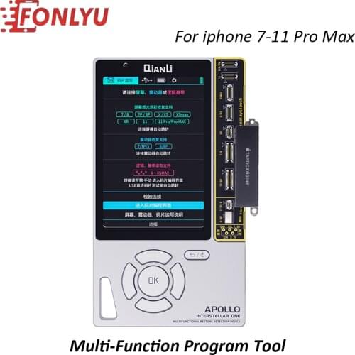 Free Shipping Qianli APOLLO 6 In 1 Reading Writing Battery Chip Detected Programmer For 7-11Pro Max Original Color Data Tool