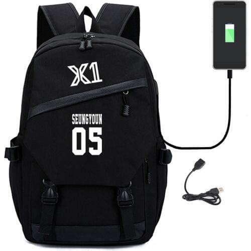 2019 Kpop Star X1 Backpack Periphery A Bag Usb Headset Line Both Shoulders Package Men And Women
