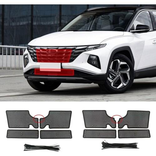 For Hyundai Tucson 2021 UP Front Grills Insect Net Radiator Condenser Protective Cover Anti Debris Sand Stainless Steel Mesh