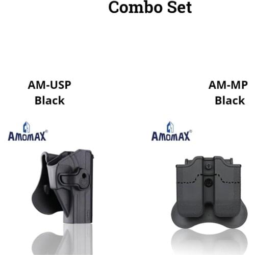 Amomax tactical holster fit for G&G GTP9; KWA/ Umarex USP full size and compact airsoft, airpistol. For outdoot sport, shooting