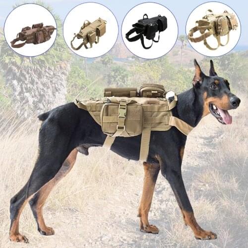 Tactical Dog Harness Vest Military Harness adjustable size Pet Training clothes for Small Medium and Large Dog