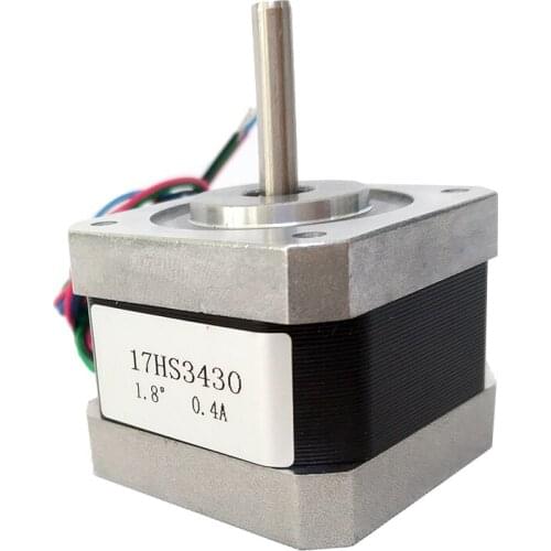 In Stock Free shipping stepper motor 17HS3430 0.4 A 28 N.cm with 4 lead wires and step angle 1.8 degree