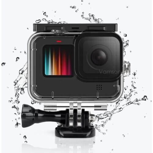Vamson Waterproof Case for Go Pro 9 Accessories for GoPro Hero 9 Black Underwater Dive Housing Protective Diving Cover Mount
