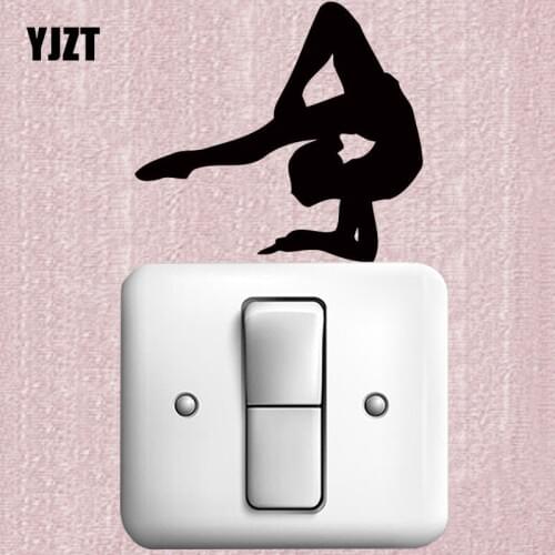 YJZT Yoga Studio Gym Fashion Home Decor Wall Stickers Vinyl Switch Decals 8SS-2557
