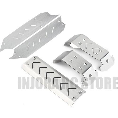 1Set Stainless Steel RC Truck Car Chassis Armor Protection Plate Kit for 1/10 RC Crawler TRAXXAS X-Maxx MAXX 89076-4
