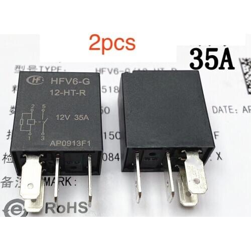 2pcs for HFV6 car relay for Geely Emgrand Great Wall for Volkswagen 12V headlight fan air conditioning A/C