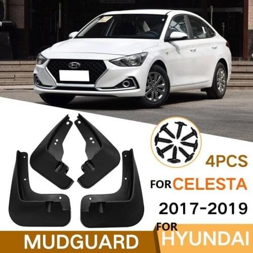 4 PCS Mudflap For Hyundai Celesta 2017-2019 Front Rear Car Fender Mud Flaps Guard Splash Flap Mudguards Accessories