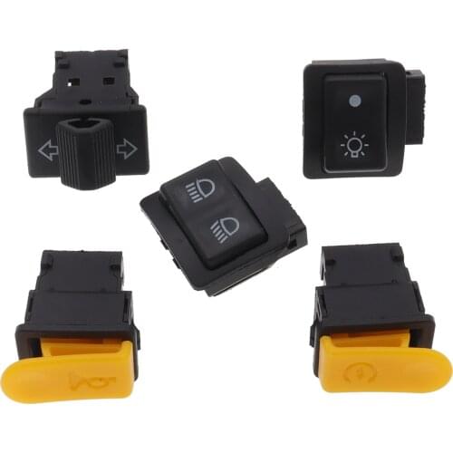 5Pcs Motorcycle Button Switch Head Light Horn Dimmer Turn Singal Starter for Moped Scooter
