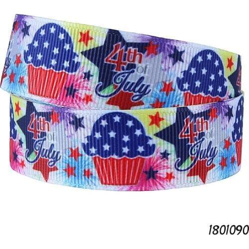 50Y/lot) Wholesale patriotic grosgrain ribbon