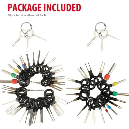 60pcs Car Terminal Connector Removal Steel Repair Tool Extracting Stylus Set Wire Pin Extractor Release Tools Kit