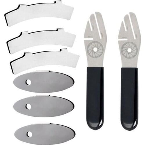 8 Pcs Bike Disc Brake Correction Wrench Brake Rotor Alignment Truing Tool with Disc Brake Pads Tool for MTB Road Bike