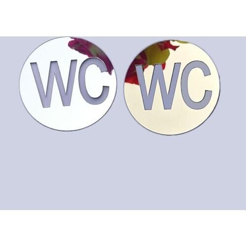 Acrylic Bathroom Mirror Stickers Woman&Man Toilet Sign Mirror Wall Sticker Home Hotel Washroom Door Sign Mirror Sticker