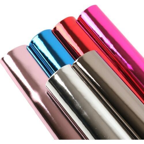 David accessories 20*33cm Plain Color Mirror Faux Synthetic Leather Fabric, DIY HairBow Handbag Shoes Material,1Yc6318