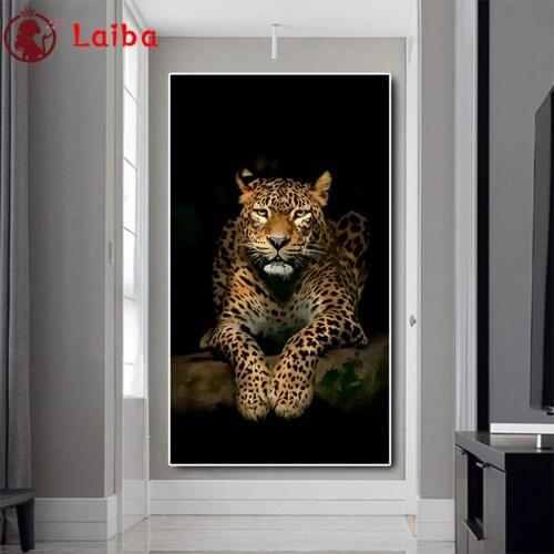 DIY Diamond Painting Modern animal art, leopard Diamond Mosaic Full Drill Square Embroidery Cross Stitch Handmade Hobby