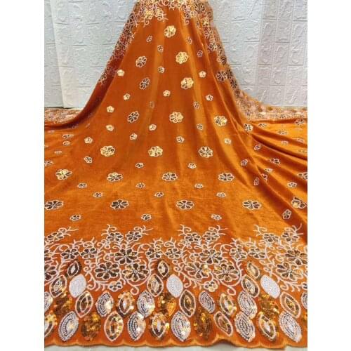 Velvet lace fabric is used for dress The latest Nigeria French tulle lace fabric High quality African sequin lace fabric FJ4120