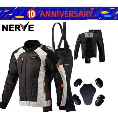 Free shipping 1set NERVE HOT Winter Body Armor Protective Moto Jacket Waterproof Warm Racing Motorcycle Jacket With 9pcs Pads