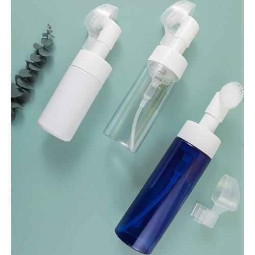 High Quality Plastic Portable Shampoo Suds Pump Travel Soap Foaming Mousse Spray Bottle With Dispenser Brush 100ml 150ml 200ml