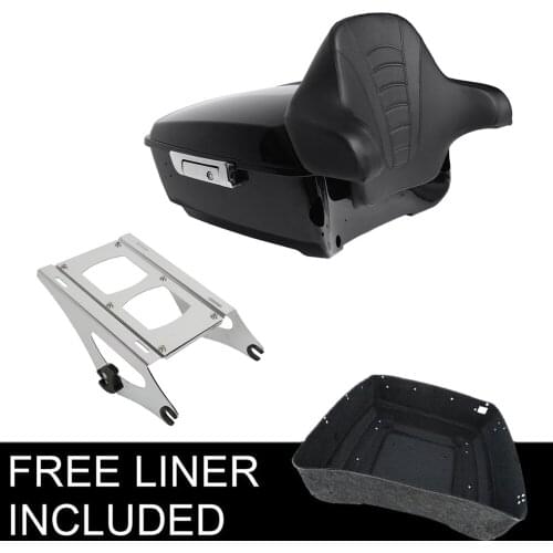 Motorcycle King Tour Pack Trunk Backrest Mount For Harley Touring Road Glide Road King Electra Glide Street Glide 2014-2020