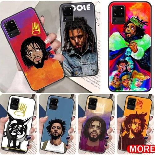 J Cole Rapper Phone case For Samsung Galaxy Note 4 8 9 10 20 S8 S9 S10 S10E S20 Plus UITRA Ultra black trend shell 3D cell cover