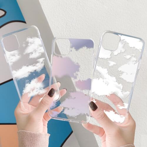 For Samsung Galaxy A32 A52 A72 A50 A51 A70 A71 A21S A20E A12 A10 A31 A40 S20 FE S8 S9 S10 S21 Plus Ultra TPU Fashion Clouds Case