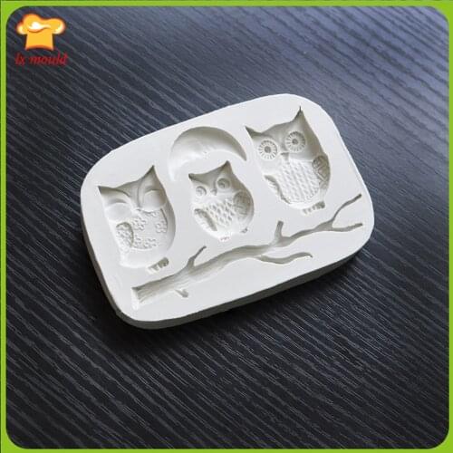 DIY animal owl cup fondant cake molds silicone chocolate jelly dry Pace Tools
