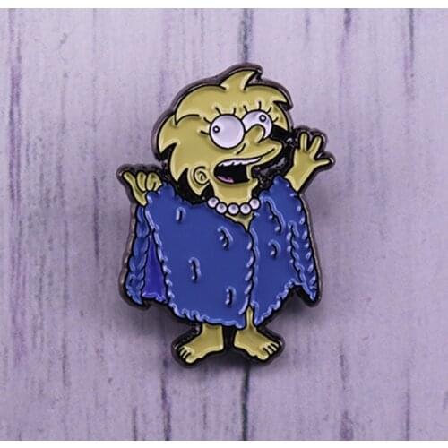 Lizard Queen Lisa Bart Duff Gardens enamel pin Feminist Badge